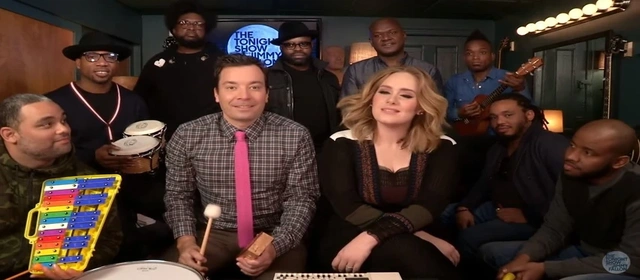 Adele opanowała Internet. Jimmy Fallon też dał się wciągnąć. Zobacz świetny cover "Hello"