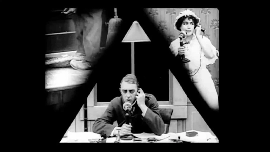Kadr z filmu Suspense z 1913 roku, w którym po raz pierwszy zastosowano podział ekranu 