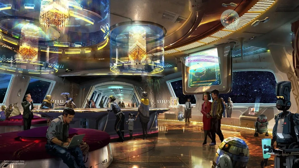 Lobby hotelu Star Wars, grafika: Disney/Lucasfilm