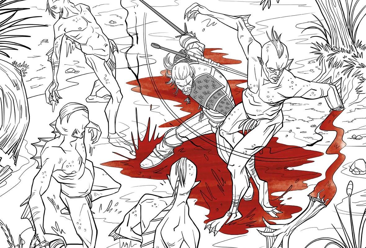 kolorowanka dla dorosłych the witcher wiedźmin