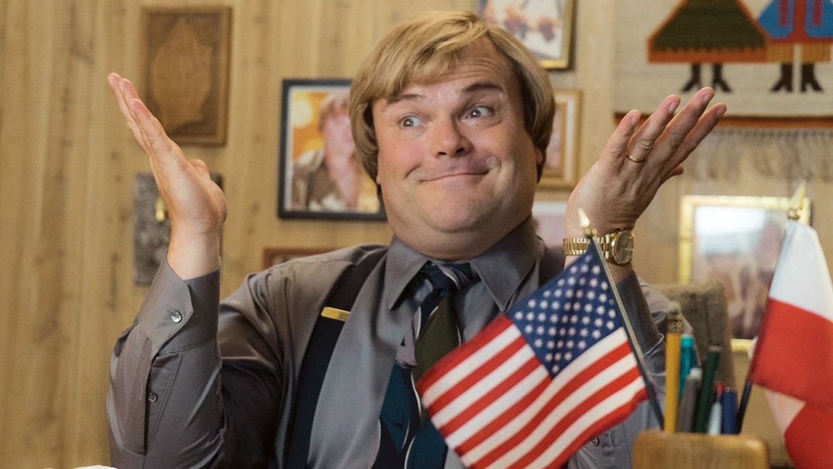 Jack Black z polską flagą, godłem i papieżem. The Polka King to nowy film od Netfliksa