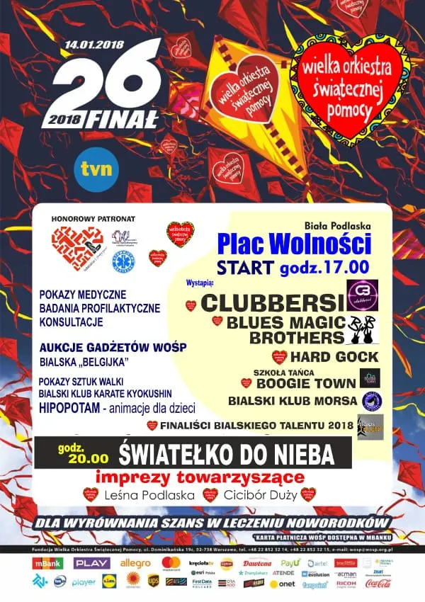 WOŚP 2018 koncerty lista class="wp-image-124663"