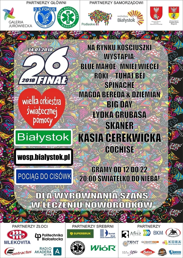 WOŚP 2018 koncerty lista class="wp-image-124666"