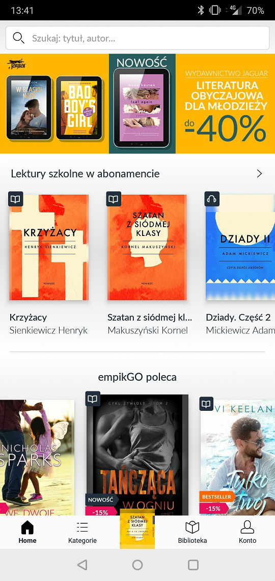 EmpikGO abonament na lektury szkolne 