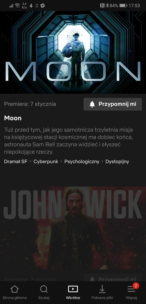 netflix przypomnij mi aplikacja