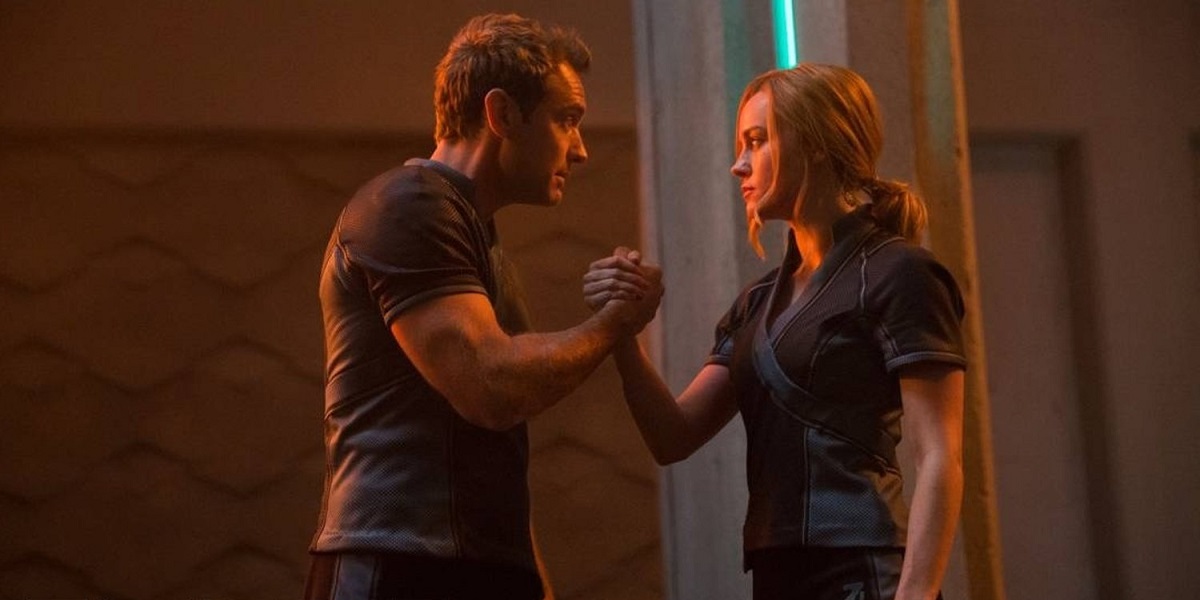 kapitan marvel brie larson jude law
