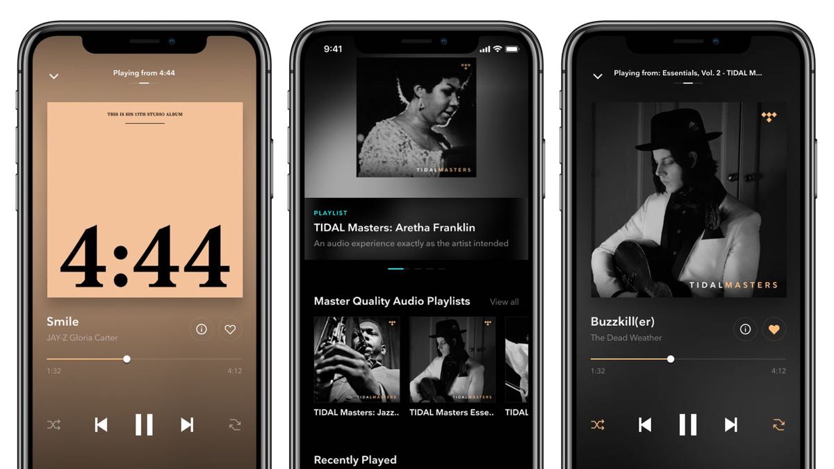 Tidal - aplikacja na telefon