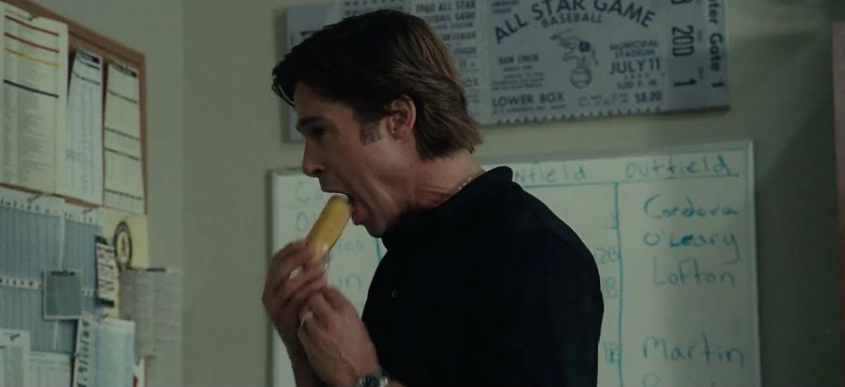 brad pitt jedzenie moneyball