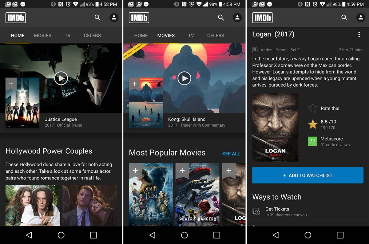 IMDB aplikacja