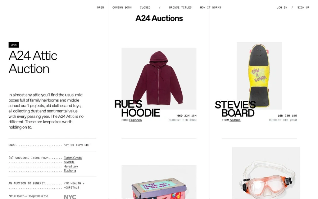 a24 attic auction