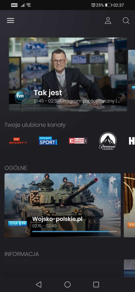 vectra tv online 