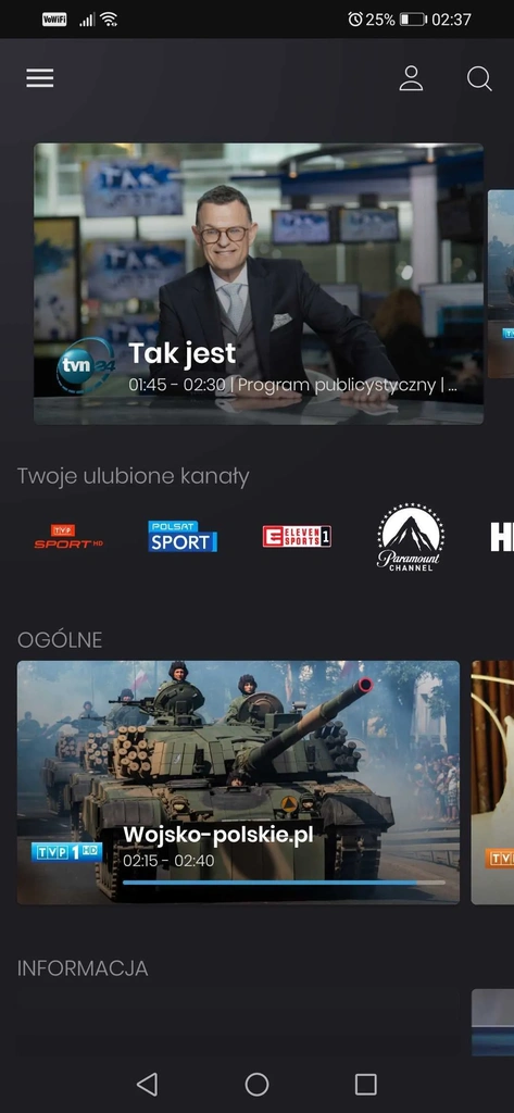 vectra tv online 