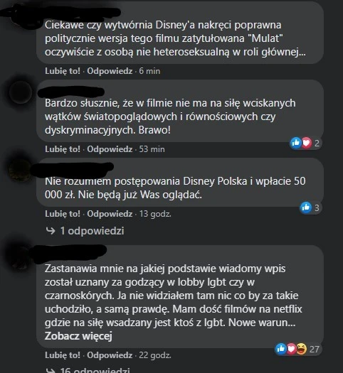 Zrzut ekranu Disney Polska na Facebooku class="wp-image-444289"