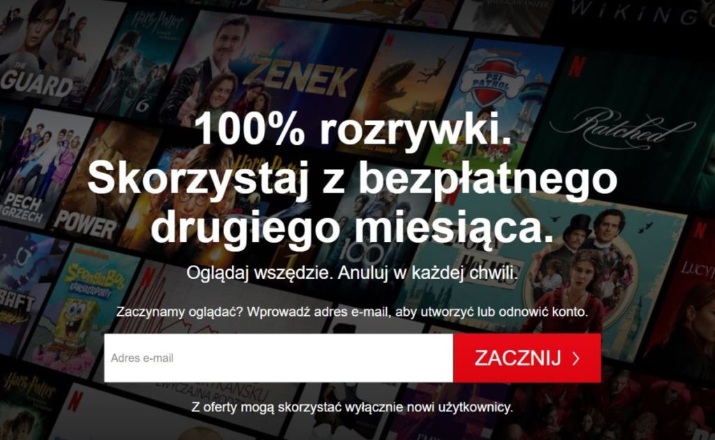 fot.: screen z ekranu głównego platformy Netflix 