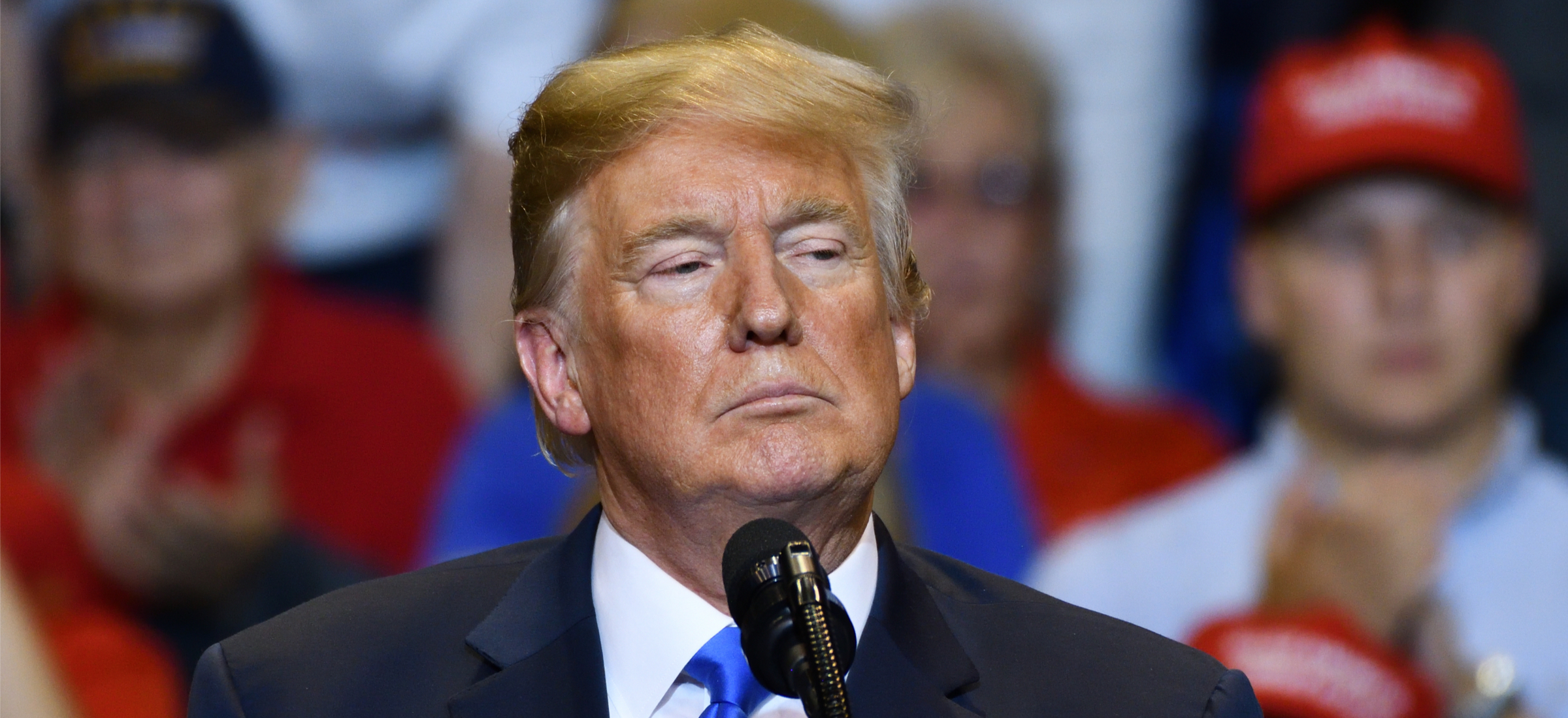 Donald Trump podczas jednego z przemówień