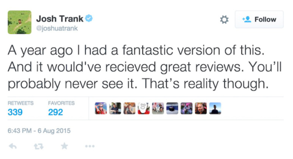 josh trank fantastyczna czworka fantastic 4 twitter cytat