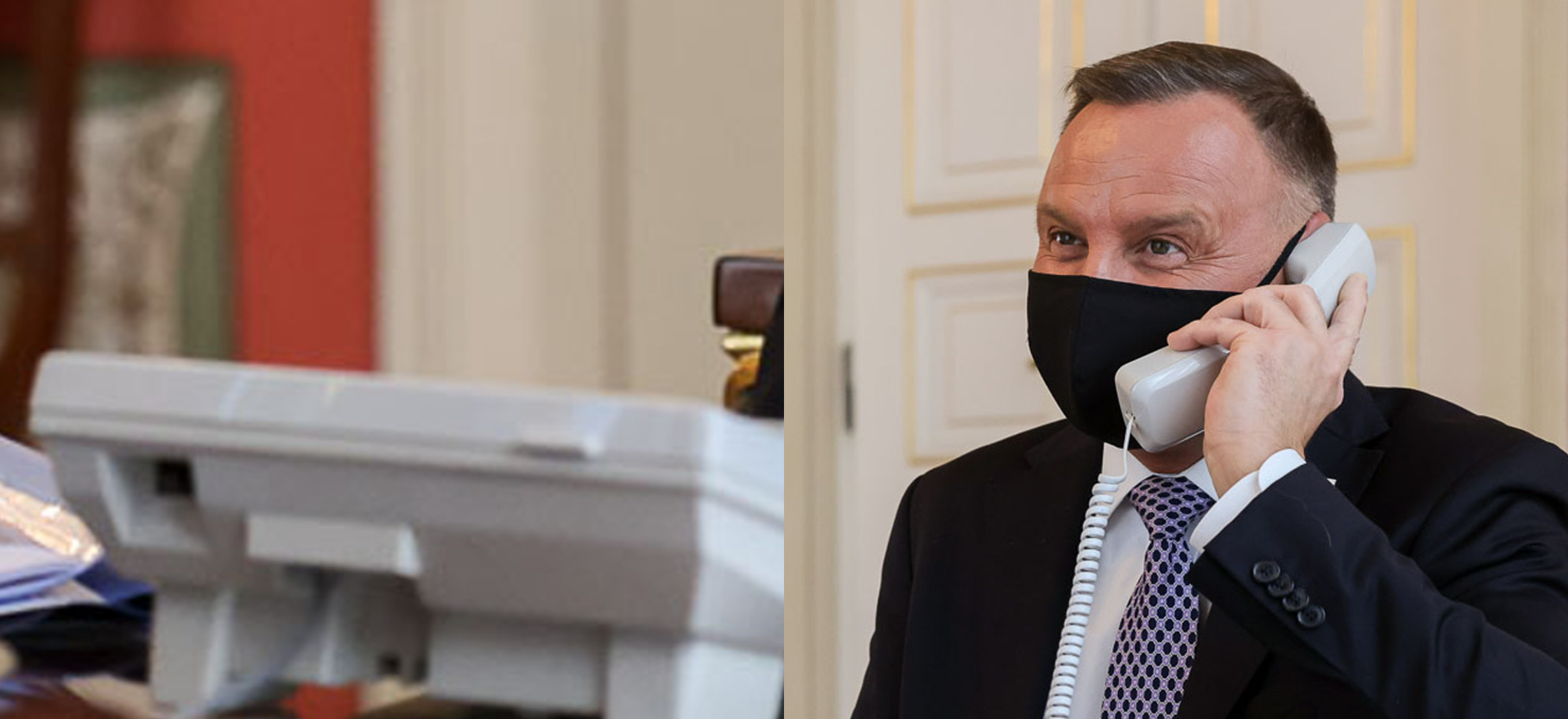 Andrzej Duda rozmawiał przez odłączony telefon? Internet kpi z prezydenta