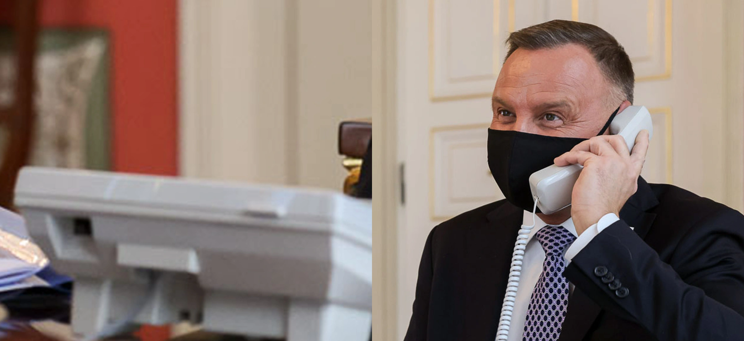 Andrzej Duda rozmawiał przez odłączony telefon? Internet kpi z prezydenta