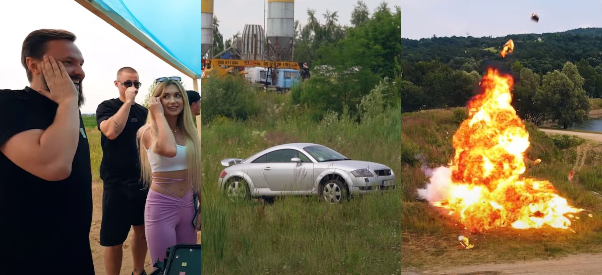 ekipa auto wybuch prank prokuratura