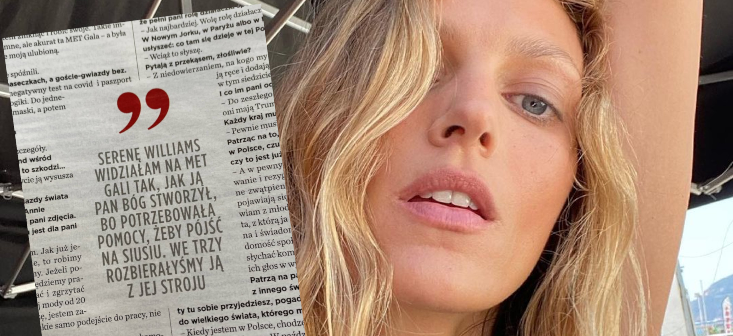 anja rubik serena williams wywiad met gala