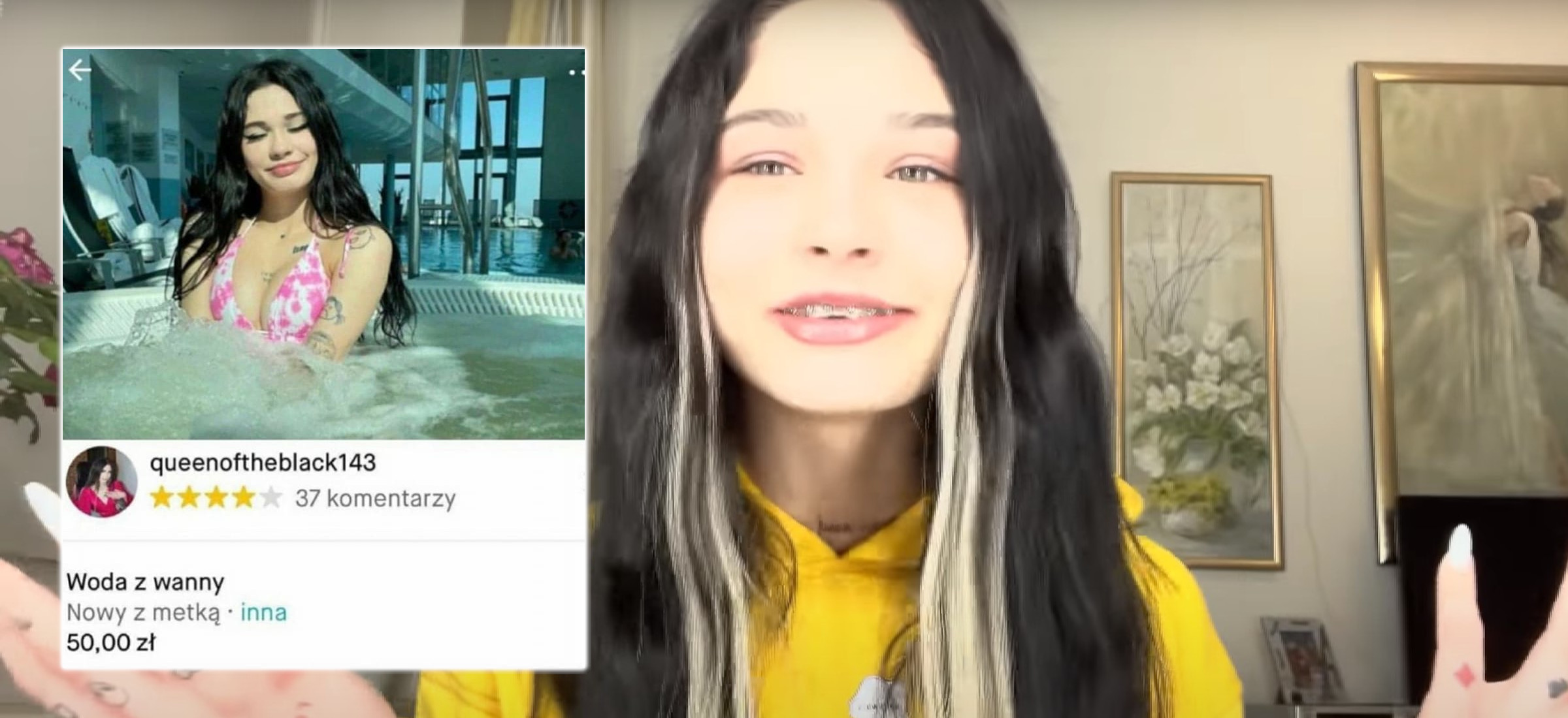 queen of the black influencerka zbiorka pies woda wanna