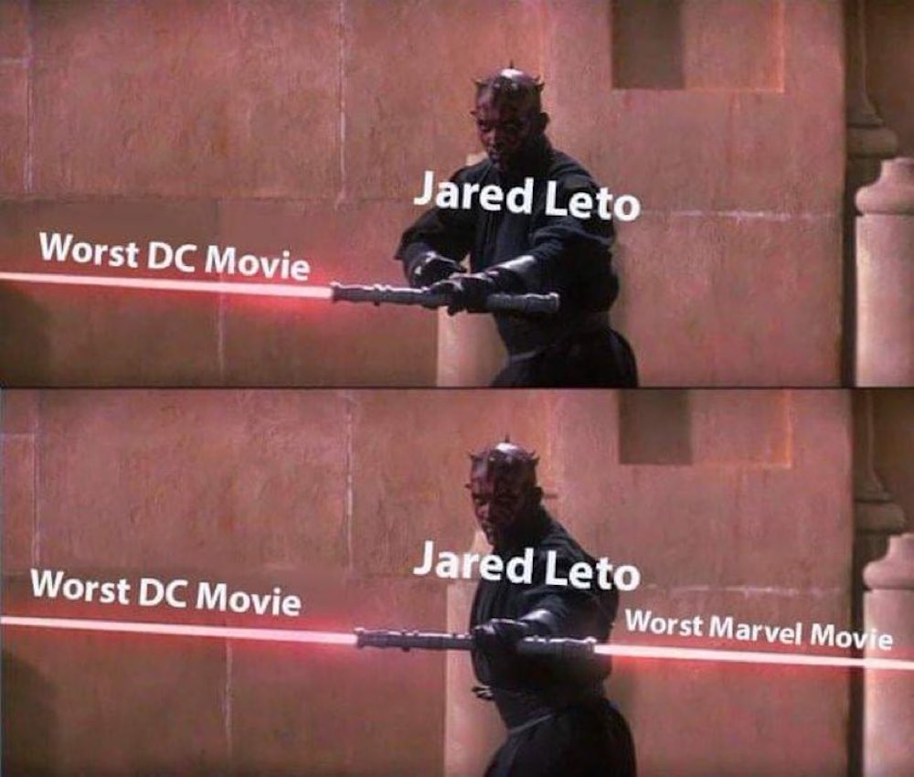 mem darth maul Jared Leto najgorszy film dc marvel class="wp-image-1929151" 