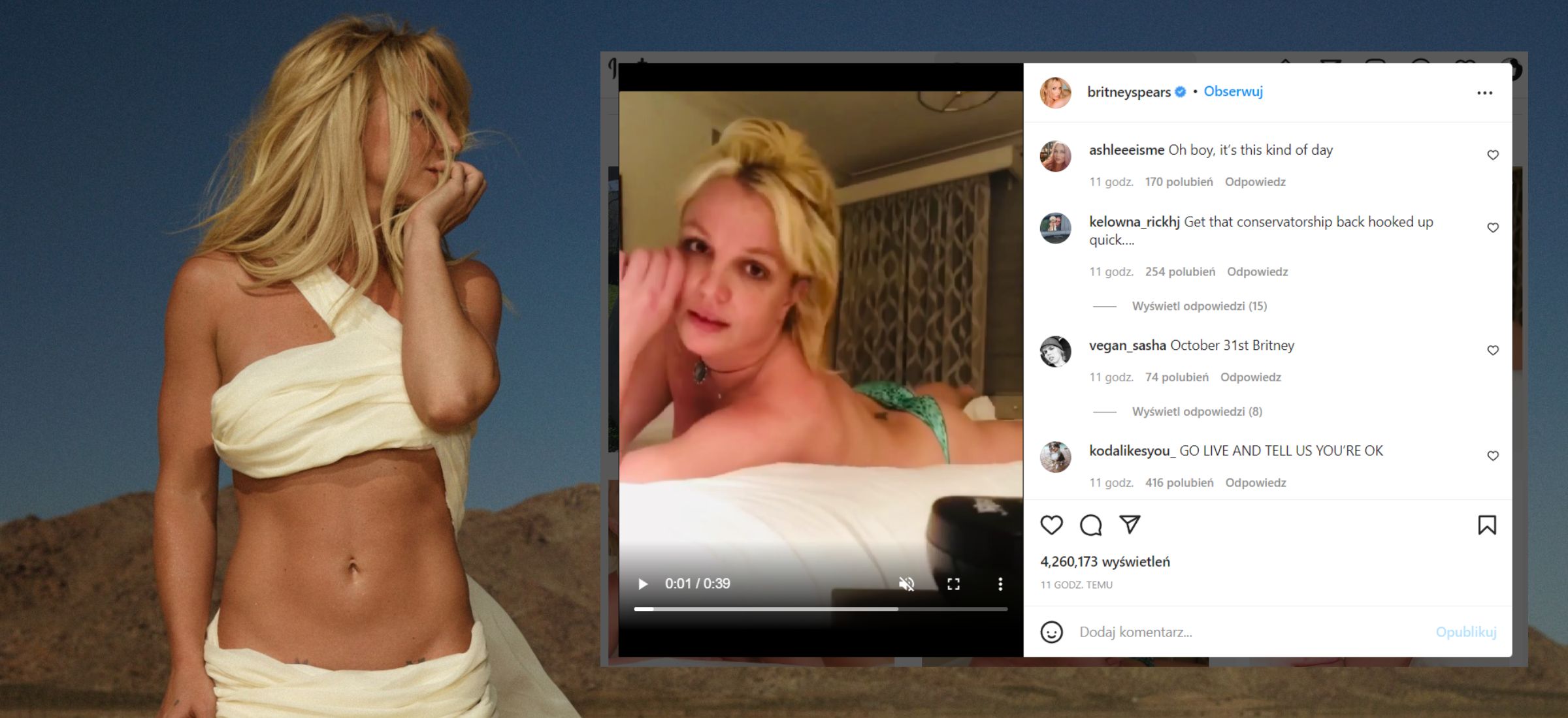 britney spears instagram zdjęcia fani komentarze