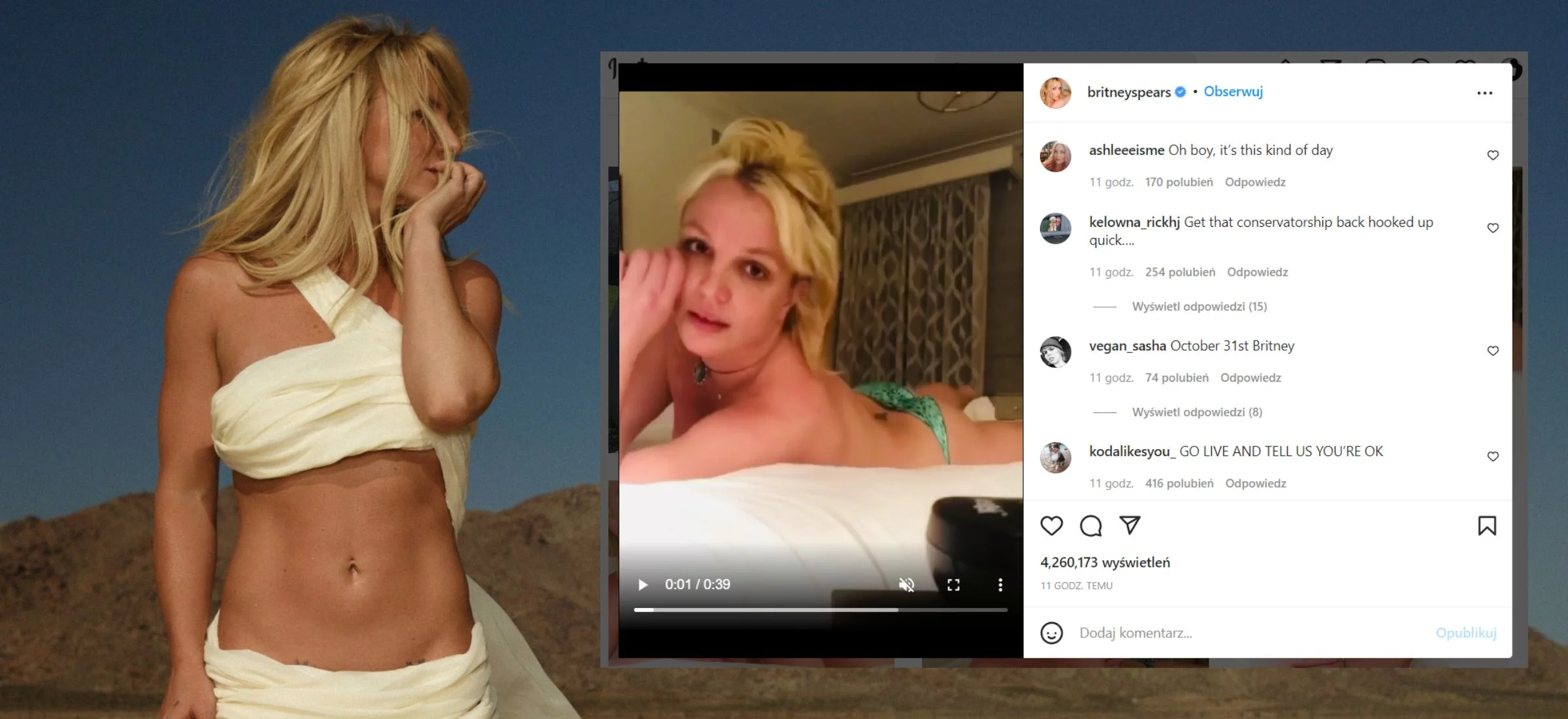 britney spears instagram zdjęcia fani komentarze