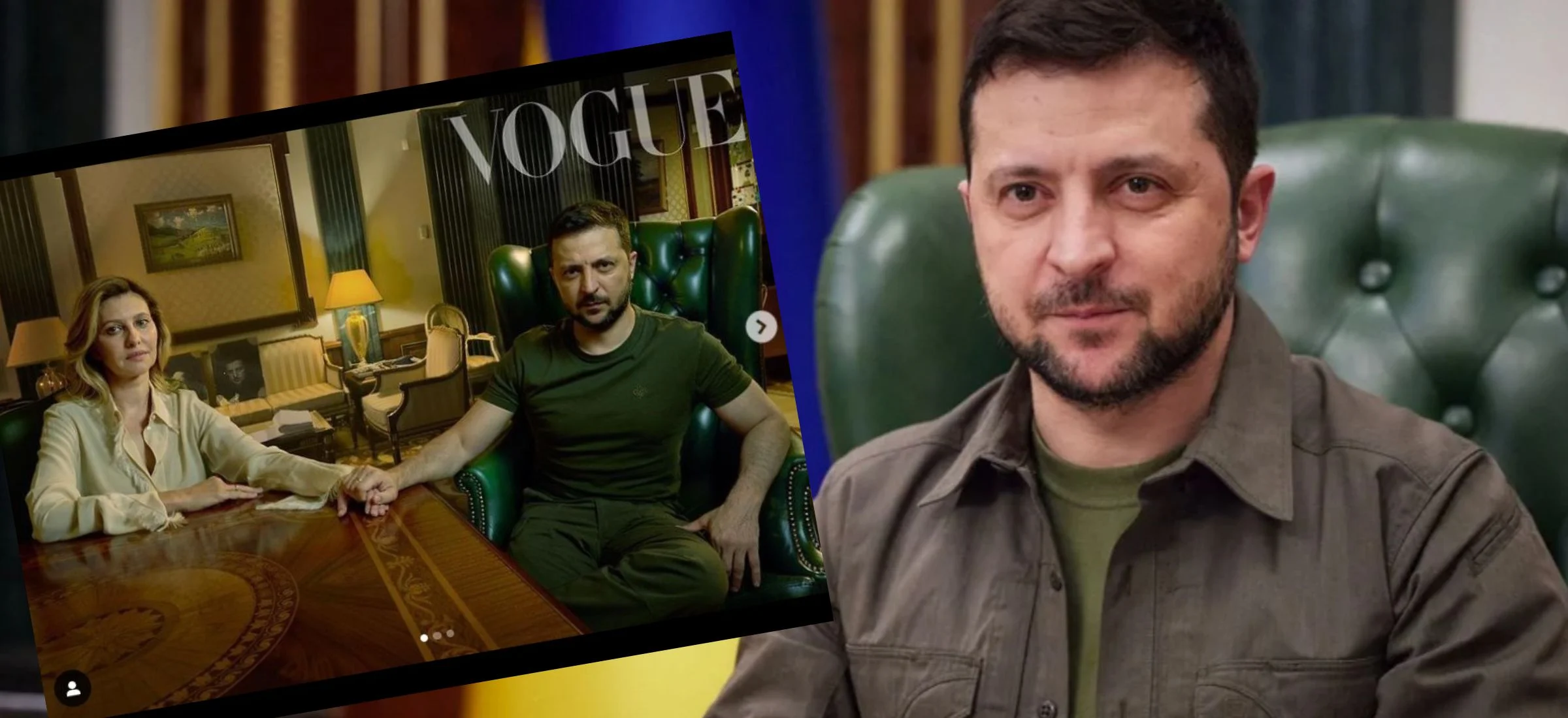 vogue wołodymyr zełenski ołena okładka zdjęcia ukraina