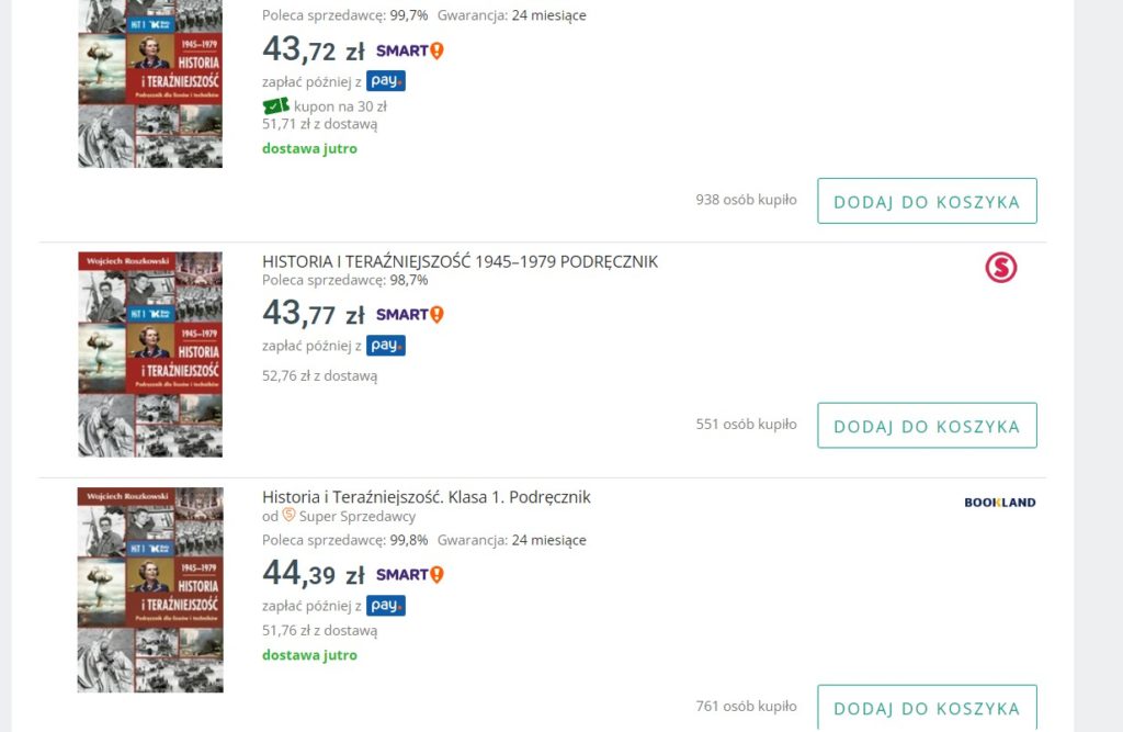 hit podręcznik roszkowski allegro poczta polska szkoła class="wp-image-2016676"