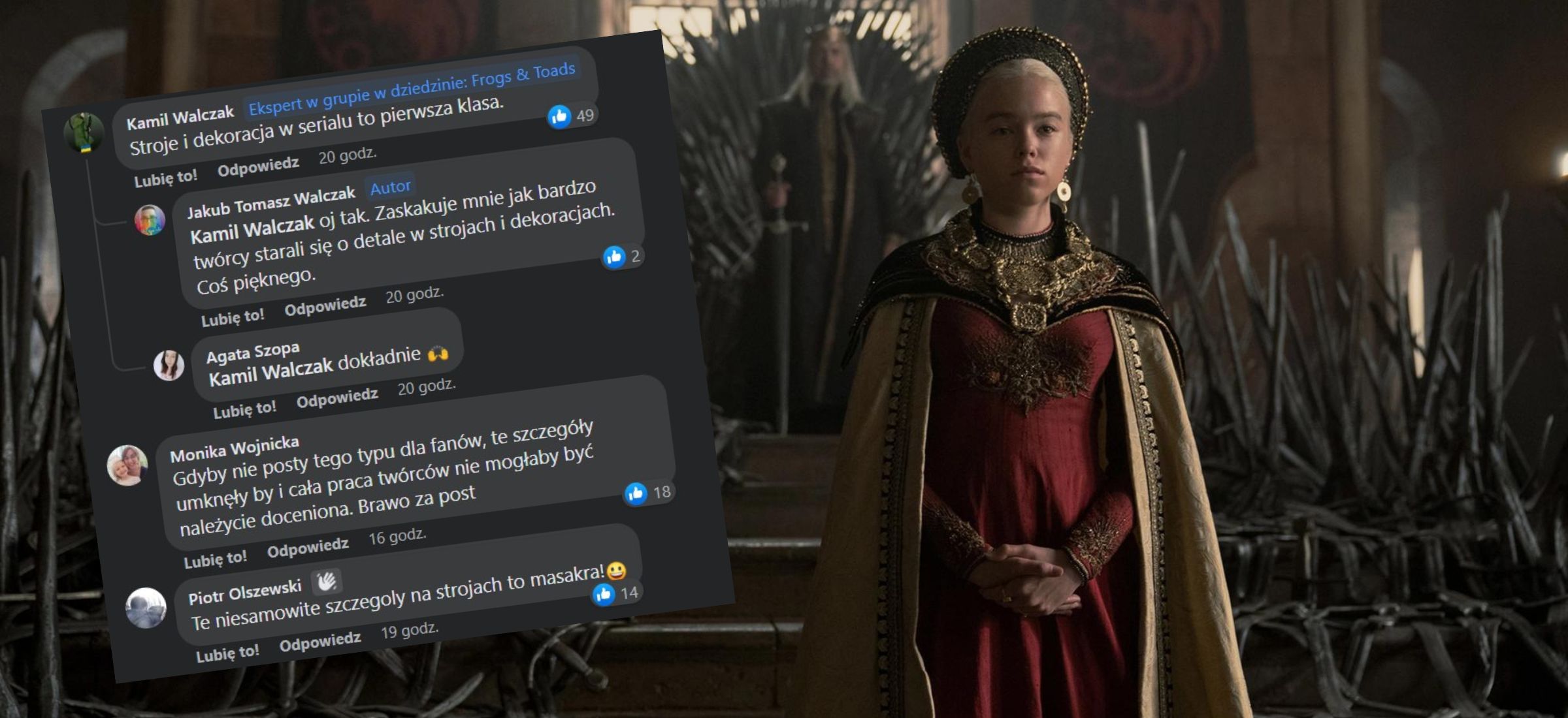 ród smoka gra o tron hbo rhaenyra targaryen naszyjnik fani