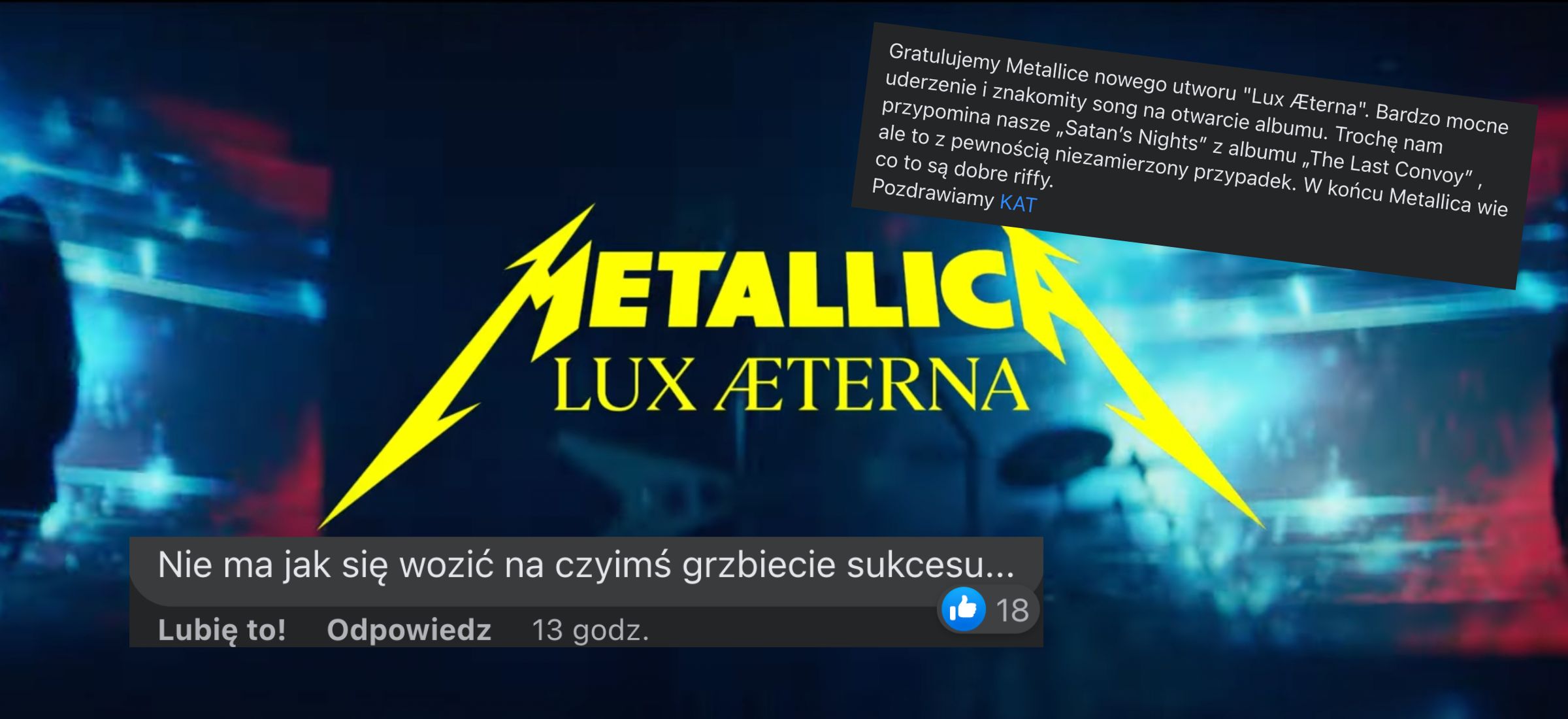 metallica lux aeterna kat plagiat noce szatana 2024 polska 72 seasons