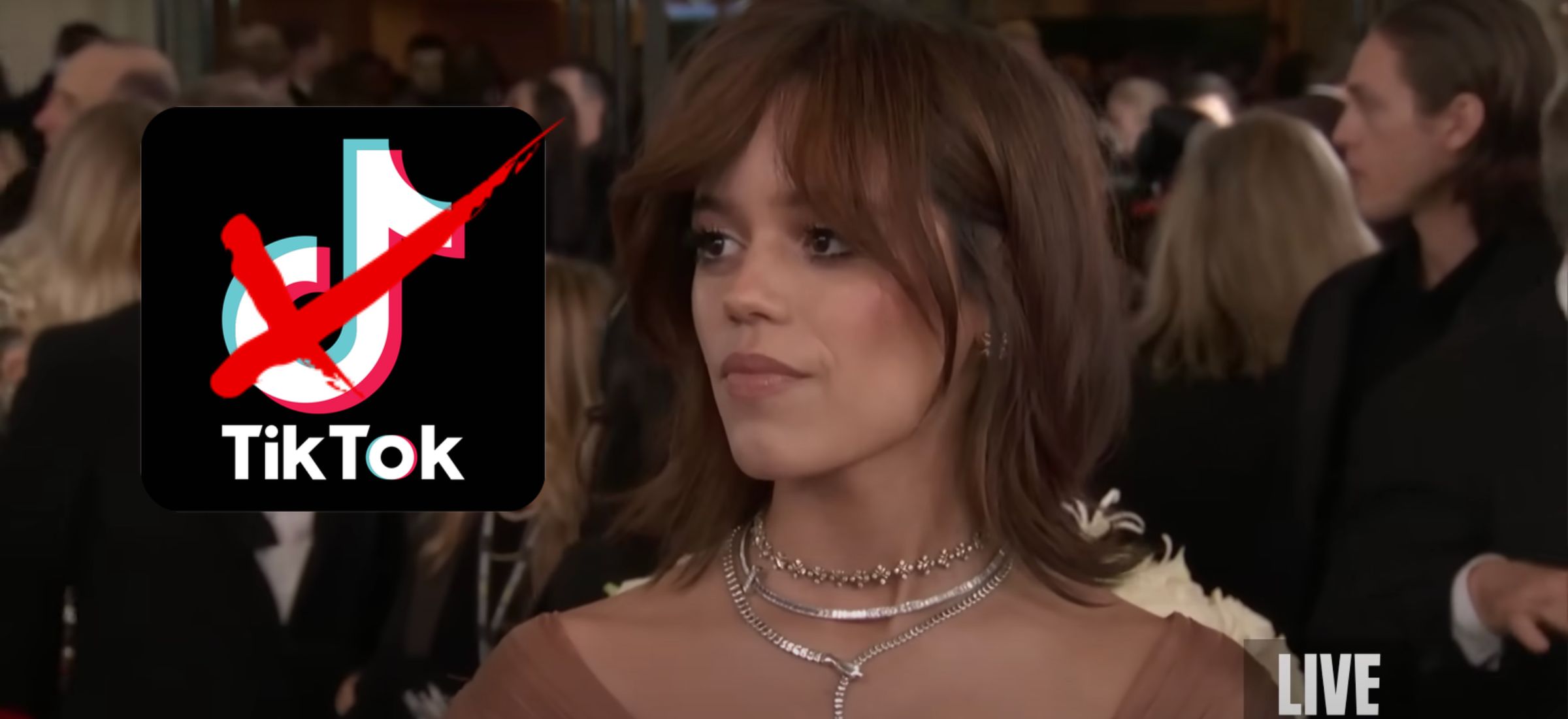 wednesday tiktok jenna ortega złote globy 2023