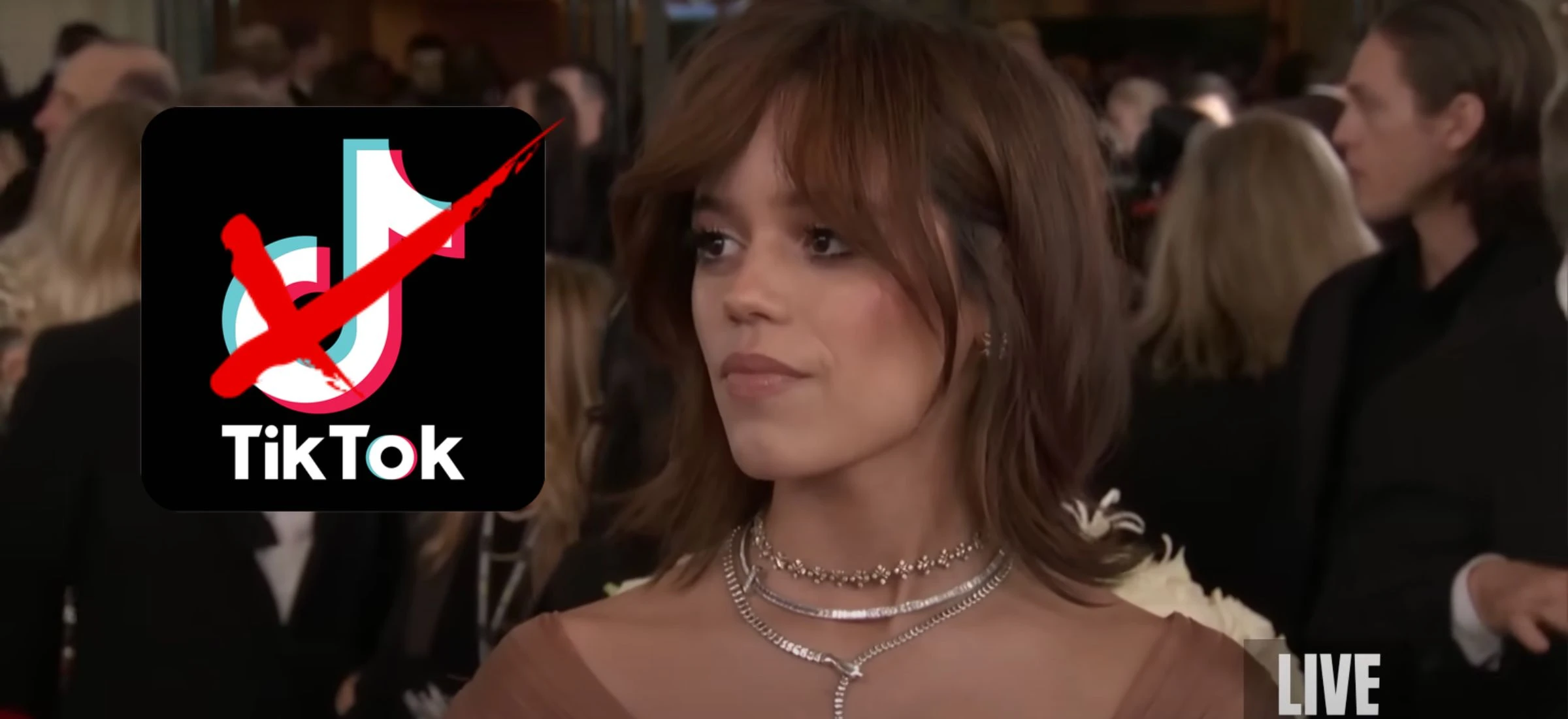 wednesday tiktok jenna ortega złote globy 2023