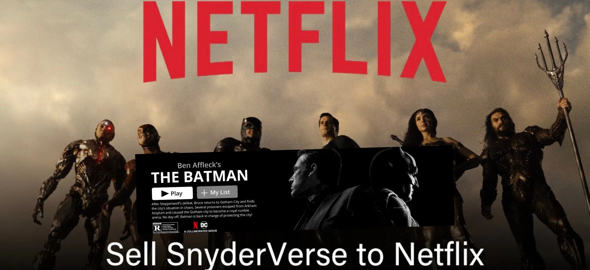 netflix zack snyder dceu sprzedaż sell snyderverse dc petycja