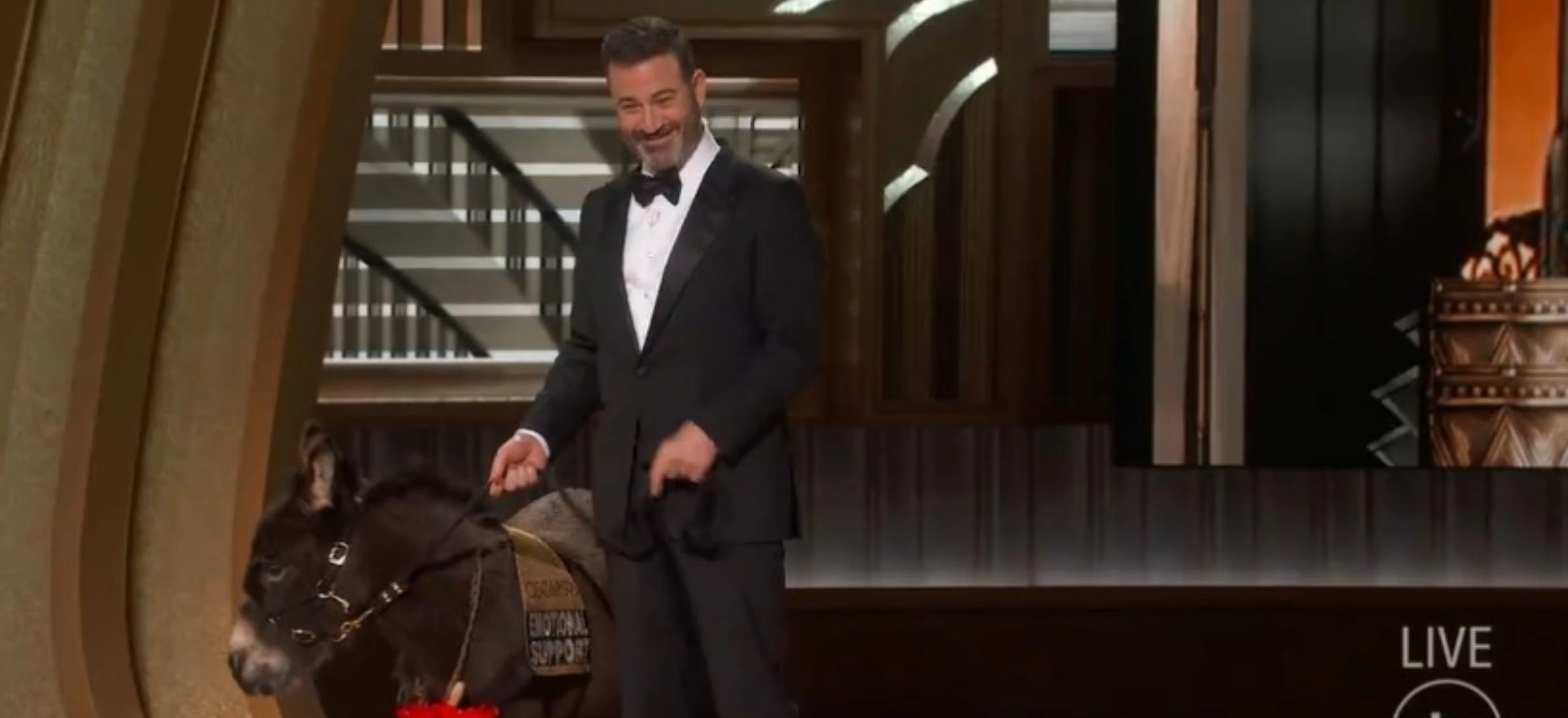 Jimmy Kimmel na Oscarach z osiołkiem