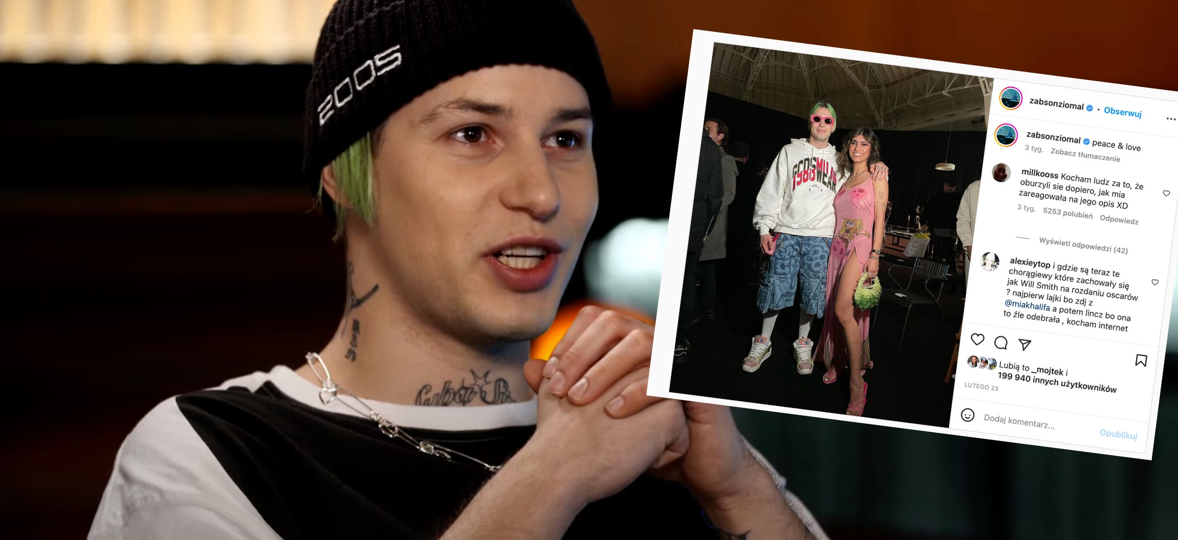 żabson mia khalifa trójkąt reakcja sidehoe