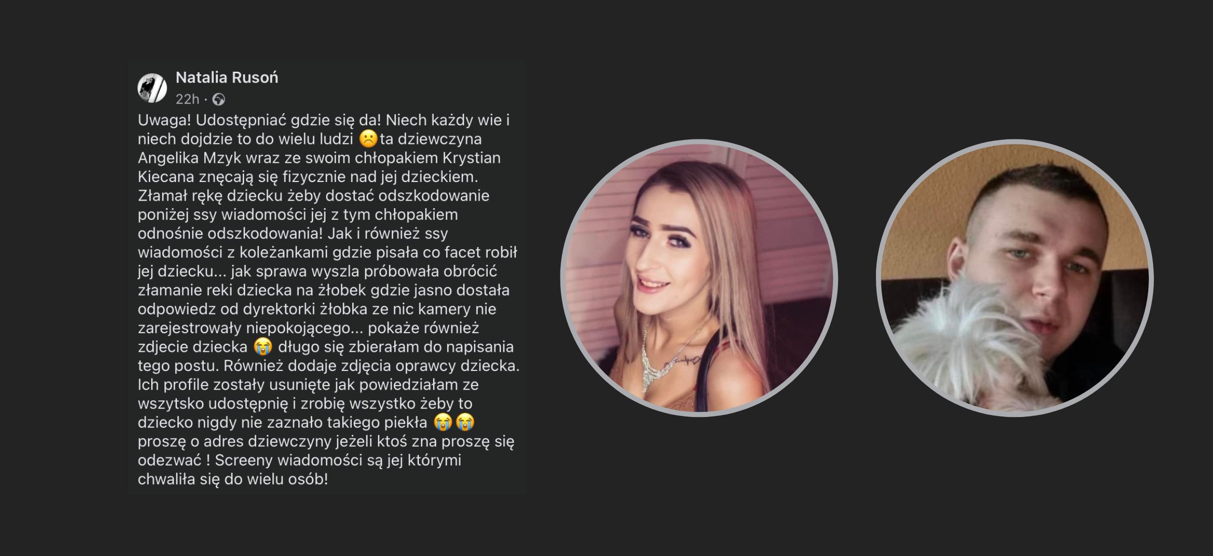 Pobił dziecko, żeby dostać odszkodowanie. Jeden post na Facebooku sprawił, że sprawca jest już zatrzymany