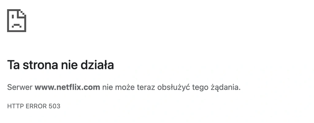 netflix awaria error nie działa co się dzieje