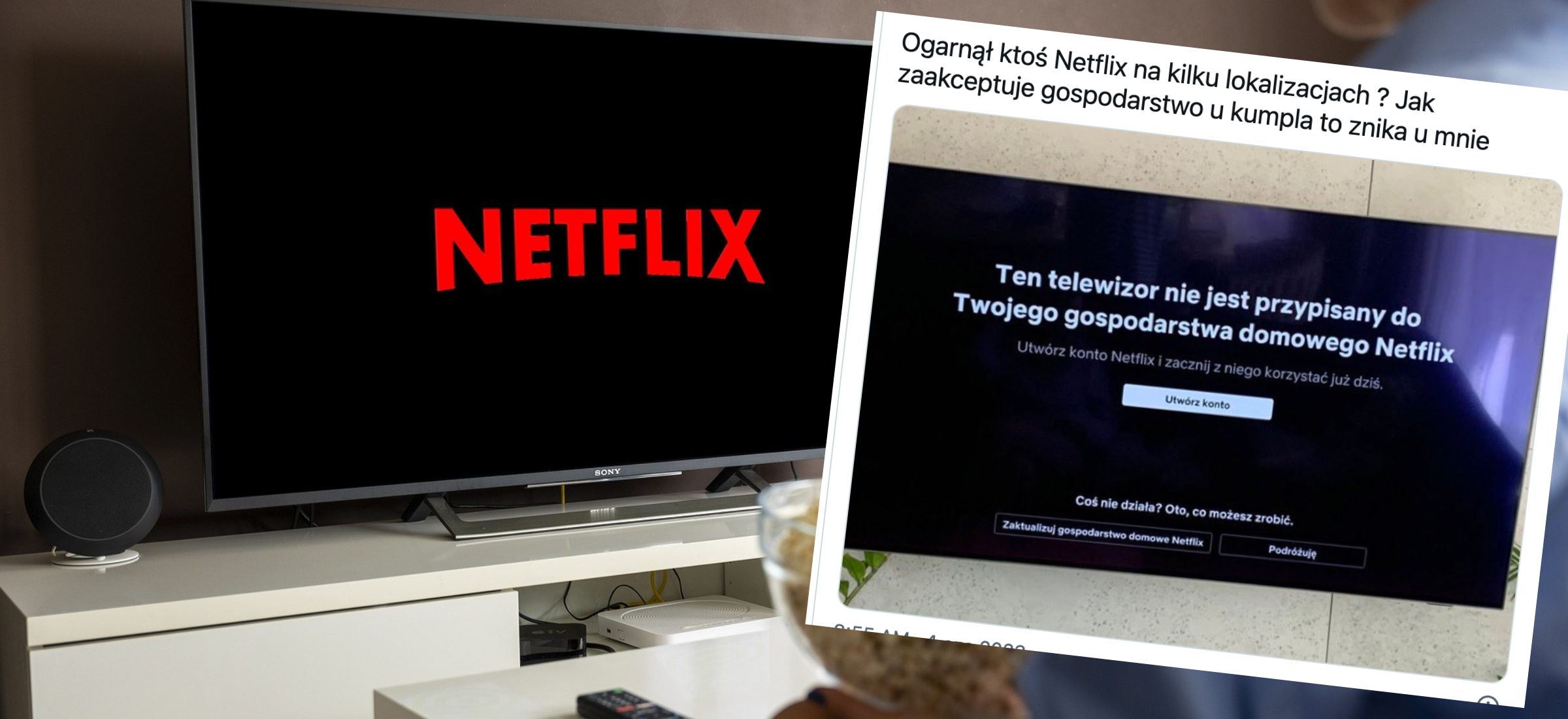 netflix współdzielenie konta ten telewizor nie jest przypisany gospodarstwo