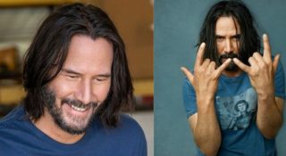 Keanu Reeves wymiata na basie