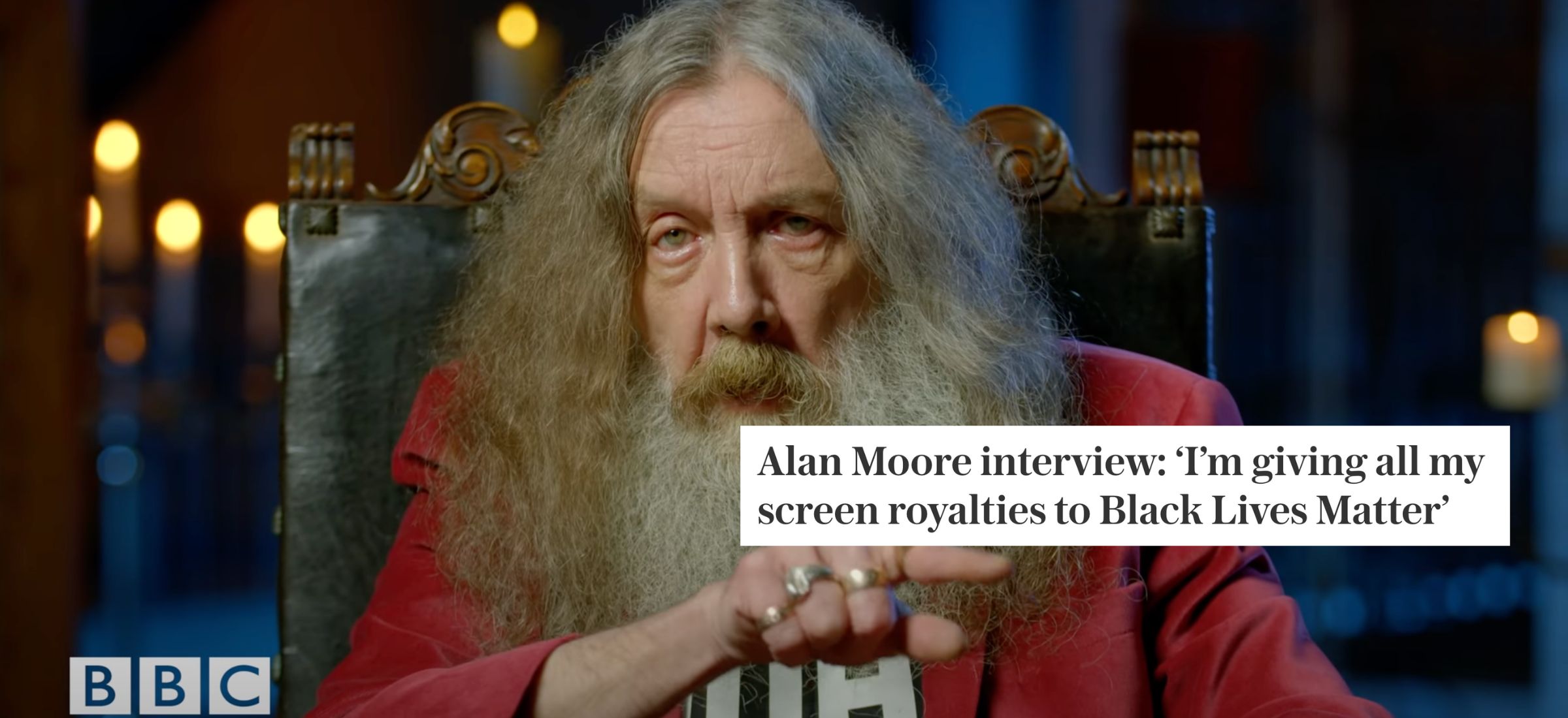 alan moore komiksy dc krytyka tantiemy black lives matter filmy seriale