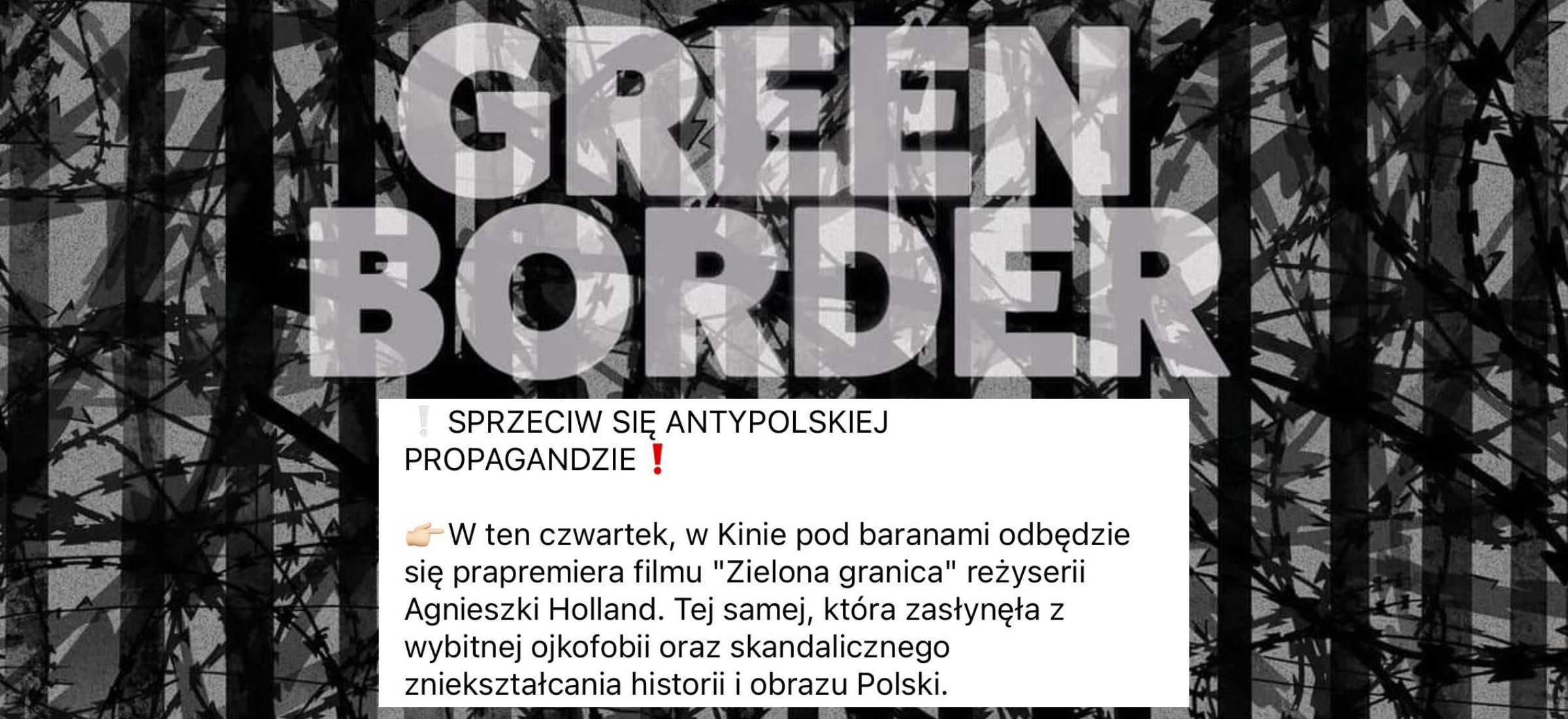 zielona granica film premiera protest młodzież wszechpolska kino holland