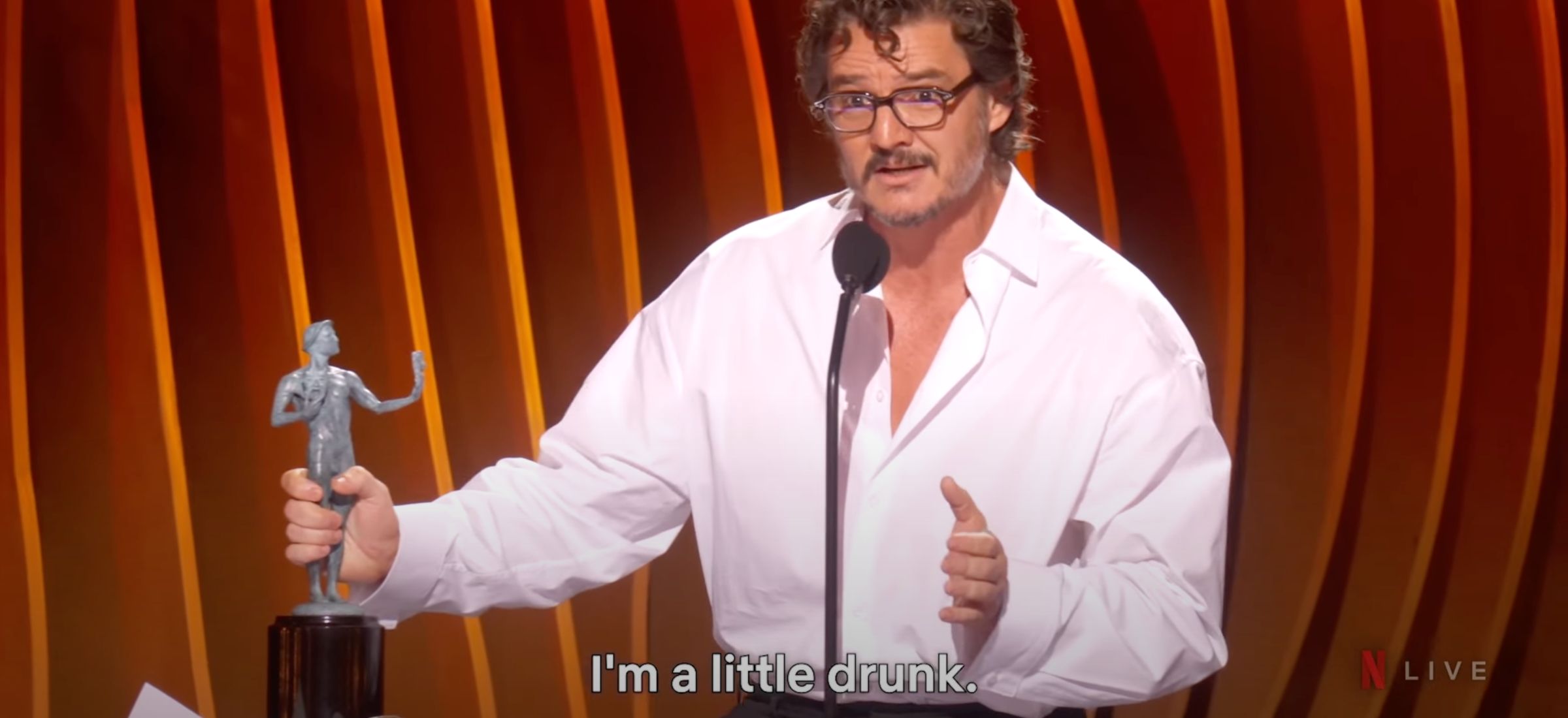 pedro pascal sag awards 2024 pijany nagroda the last of us
