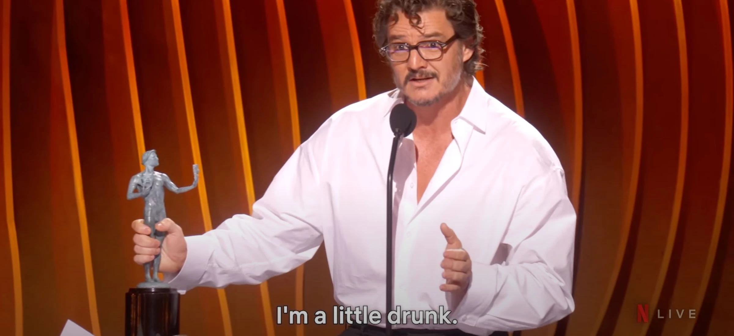 pedro pascal sag awards 2024 pijany nagroda the last of us