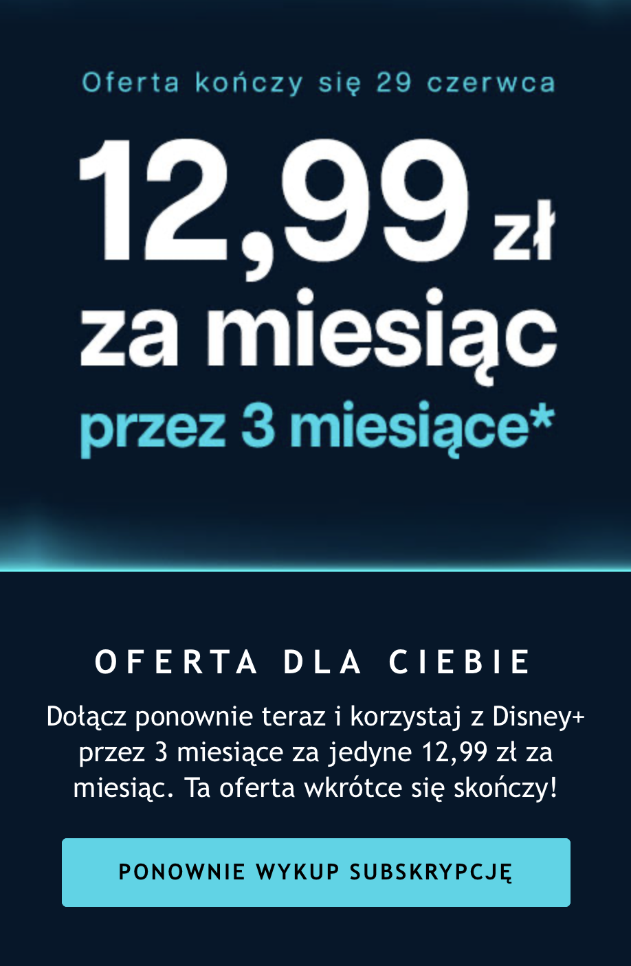 disney plus promocja rezygnacja subskrypcja cena nowości filmy seriale 