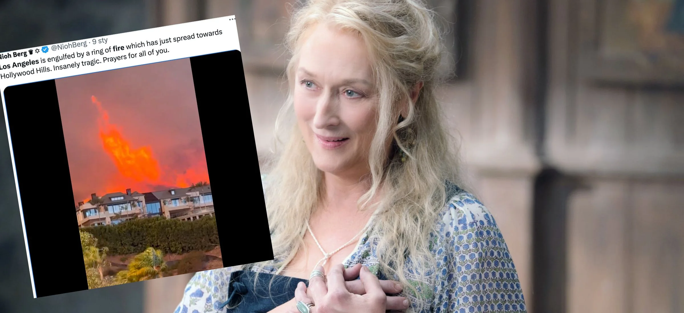 meryl streep pożar los angeles