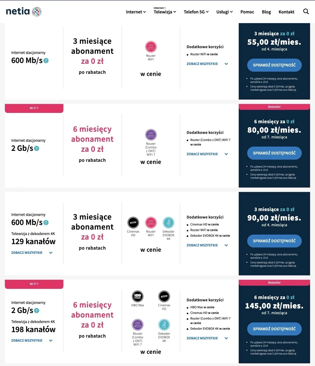 Światłowód dla graczy tani Netia 