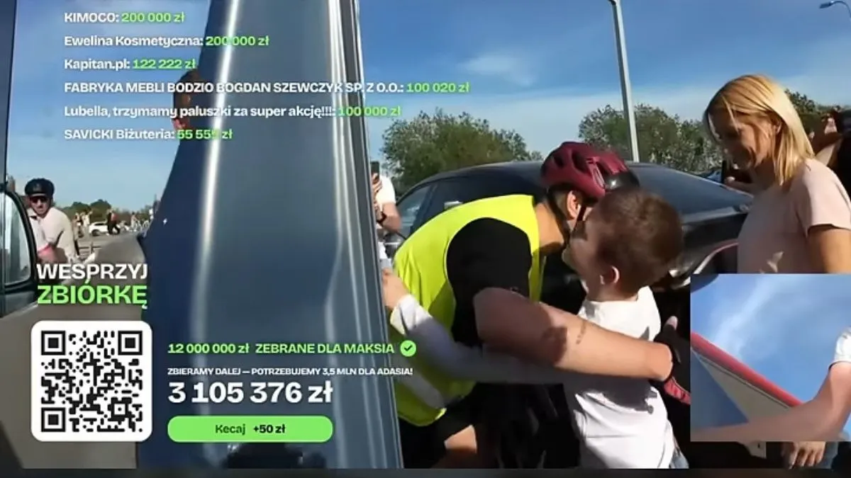 Łatwogang zebrał 12 mln zł dla Maksa. Na trasie spotkał się z chłopcem